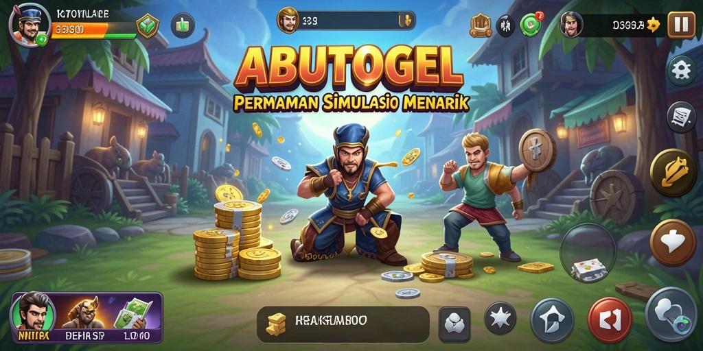 Screenshot ABUTOGEL menampilkan gameplay simulasi judi yang interaktif dan menghibur.