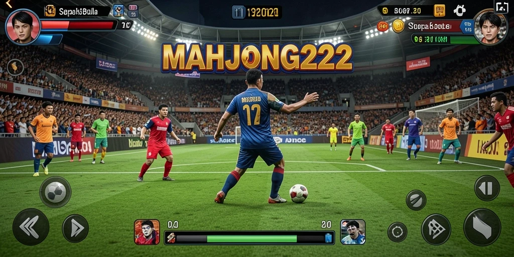 Tampilan menarik dari permainan sepak bola di MAHJONG222.