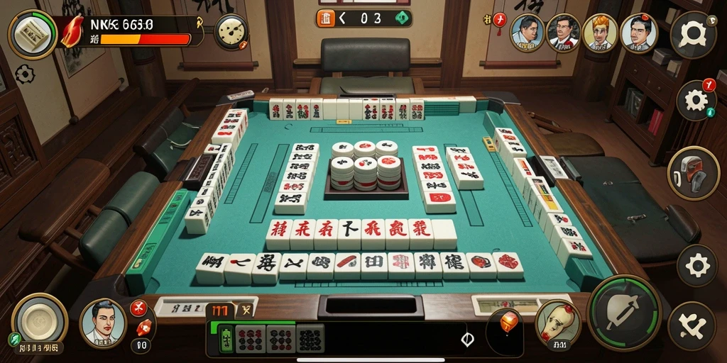 Tampilan gameplay Mahjong yang menarik di NK666.