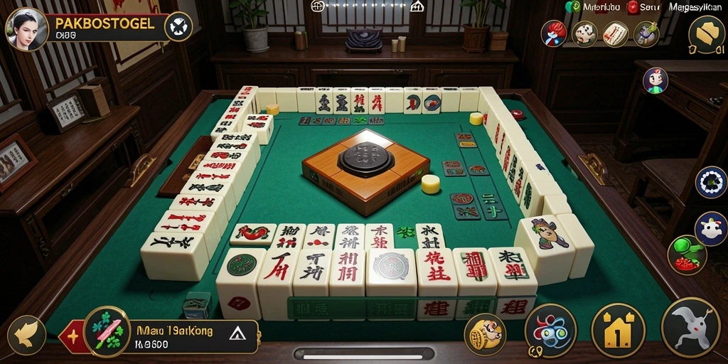 Tampilan gameplay Mahjong PAKBOSTOGEL yang memukau.