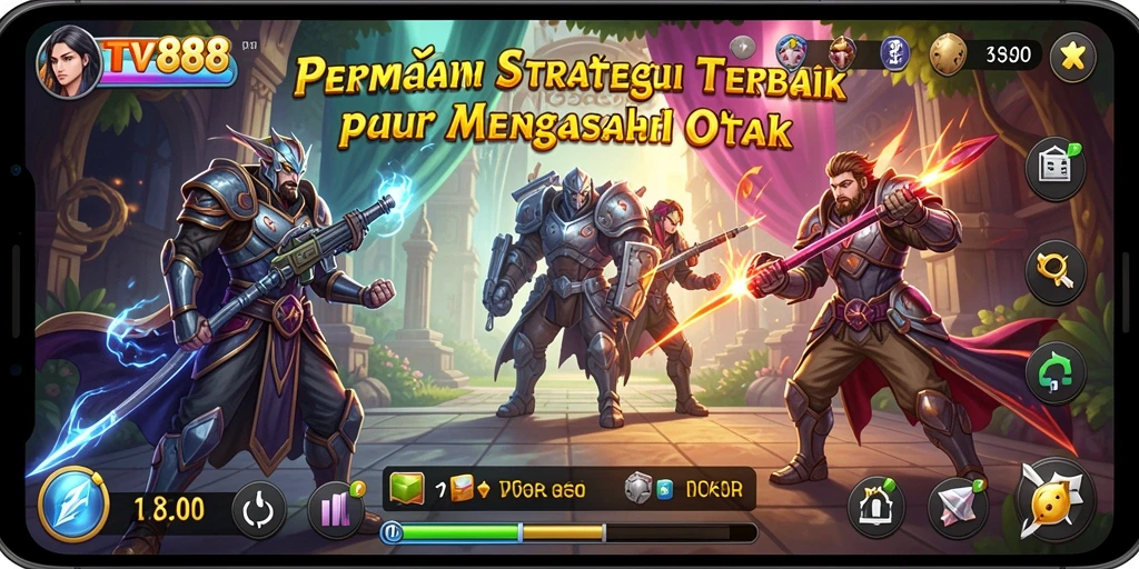 Tangkapan layar gameplay TV888 menampilkan aksi strategi intens.
